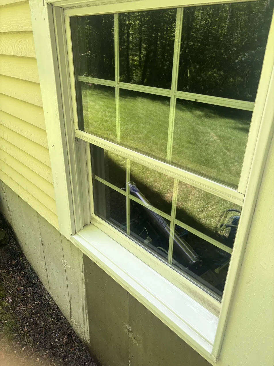 Same window crystal clear and spot-free after Bulldog Windows cleaning